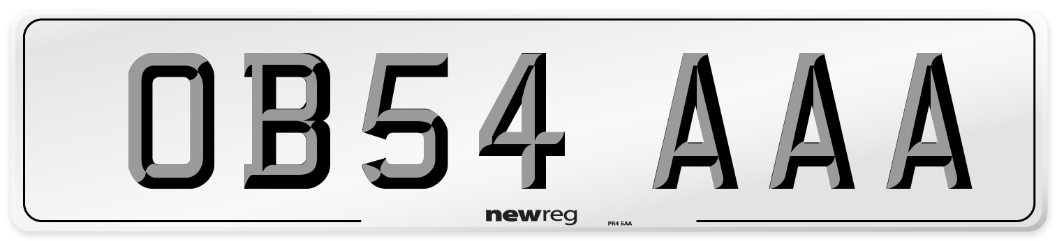 OB54 AAA Number Plate from New Reg